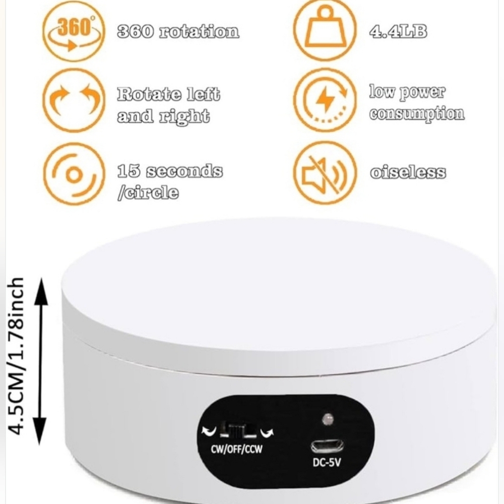 White Rotating Display Stand
